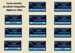 Curso esencial de edición fotográfica digital en vídeo.